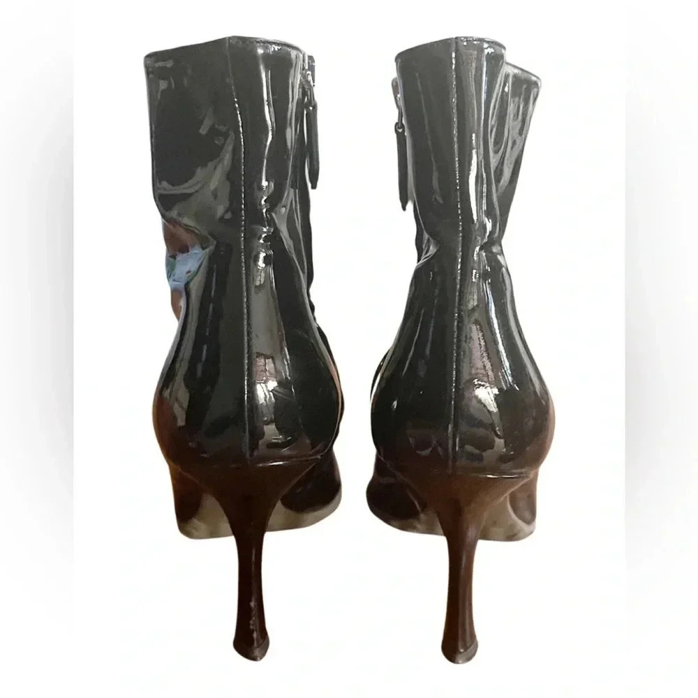 100% Authentic Miu Miu Cap-Toe Patent Ankle Booti… - image 7